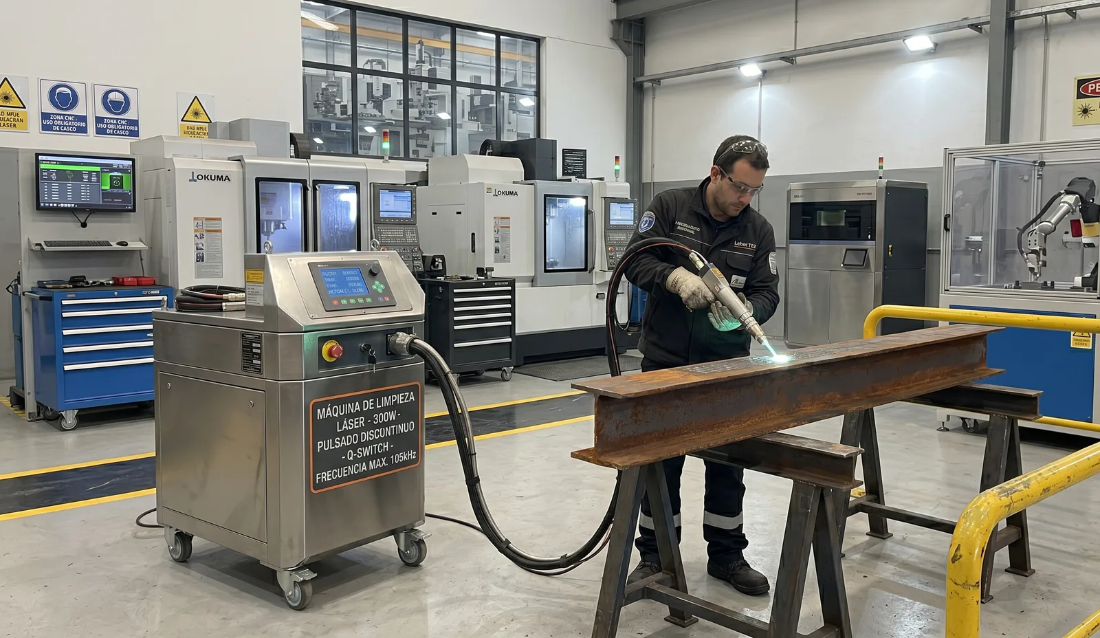Equipo 300W en aplicación industrial