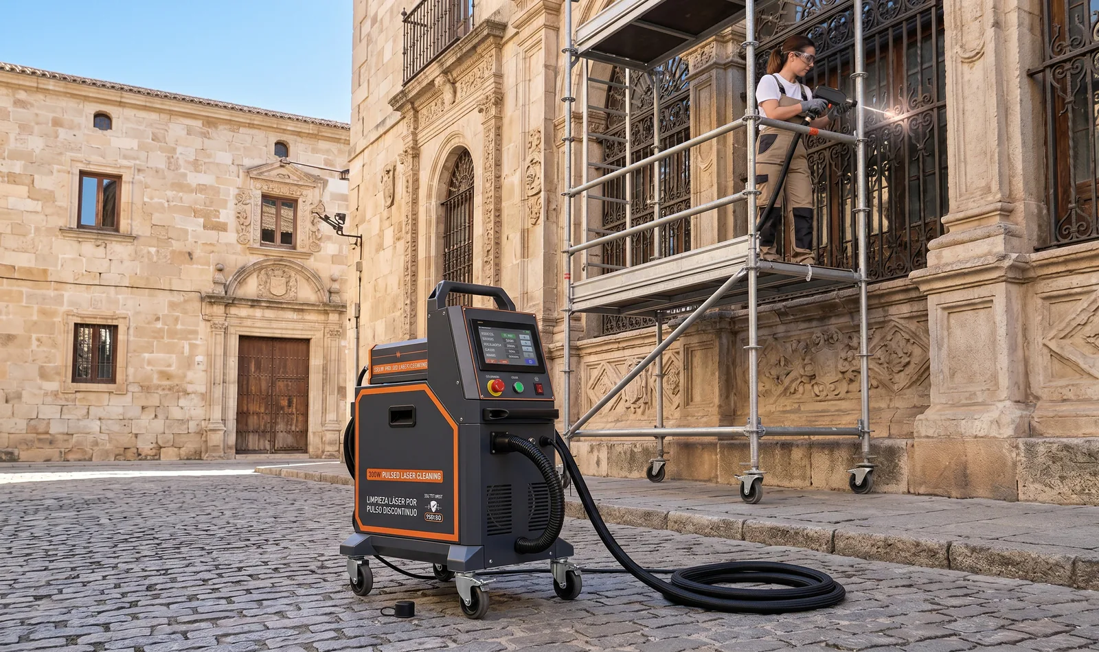 Máquina láser ECOLASER en restauración de patrimonio